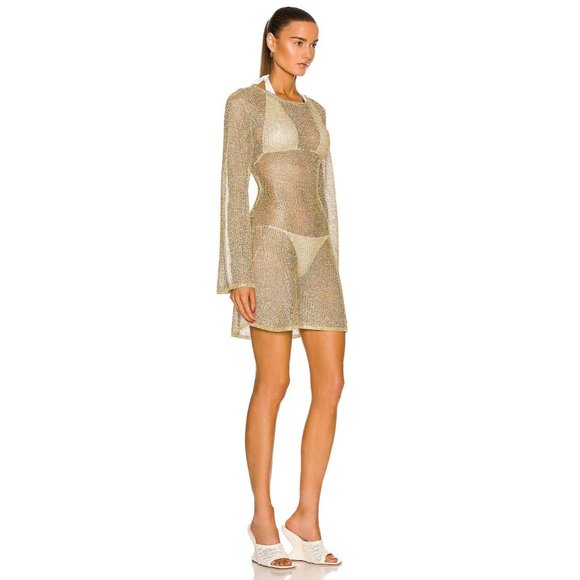 Cult Gaia Hazen Knit Dress in Gold - Picture 3 of 16
